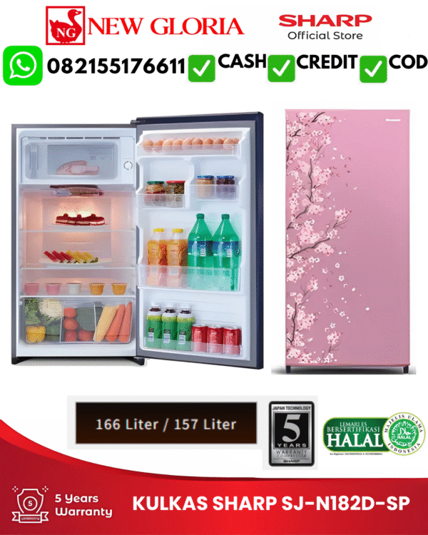 KULKAS SHARP SJ-N182D-SP
