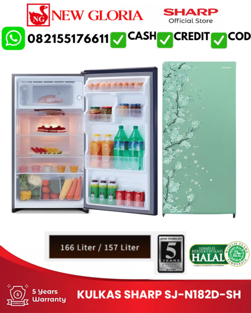 KULKAS SHARP SJ-N182D-SH