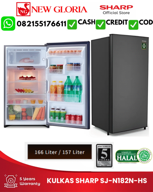 KULKAS SHARP SJ-N182N-HS