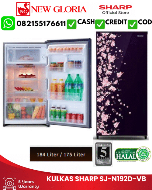 KULKAS SHARP SJ-N192D-VB