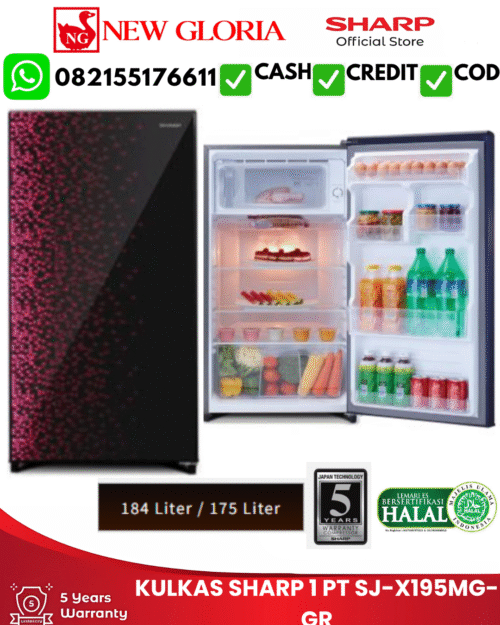 KULKAS SHARP 1 PT SJ-X195MG-GR