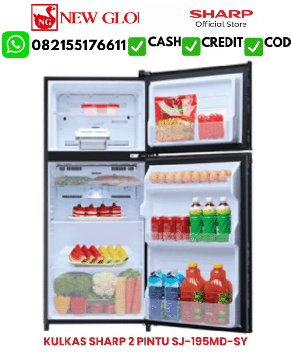 KULKAS SHARP 2 PINTU SJ-195MD-SY