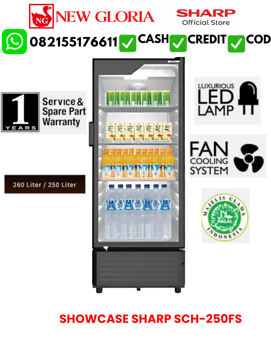 SHOWCASE SHARP SCH-250FS