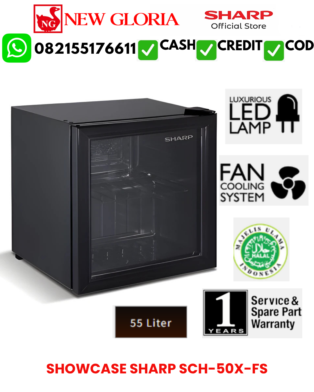 SHOWCASE SHARP SCH-50X-FS