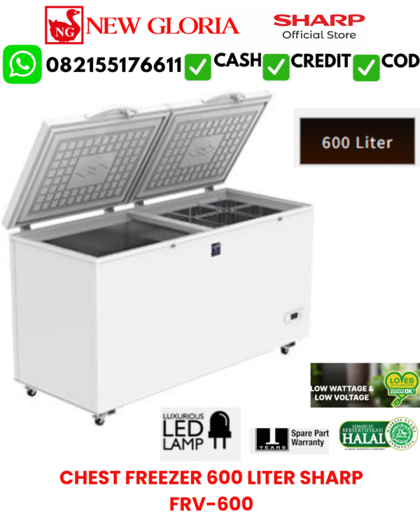 CHEST FREEZER 600 LITER SHARP FRV-600