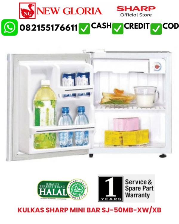 KULKAS SHARP MINI BAR SJ-50MB-XW/XB