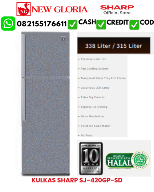 KULKAS SHARP SJ-420GP-SD