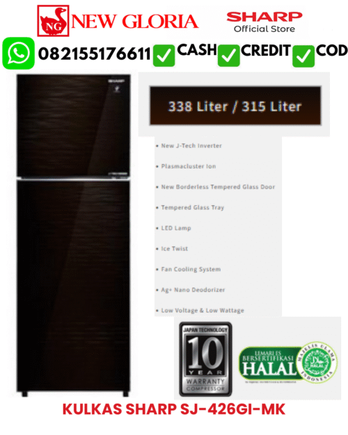 KULKAS SHARP SJ-426SI-GK