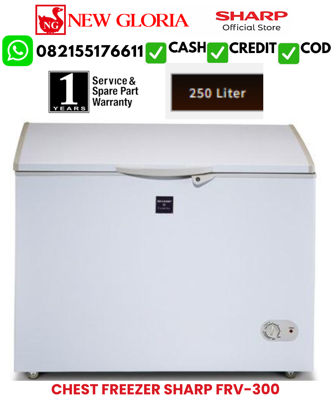 CHEST FREEZER SHARP FRV-300