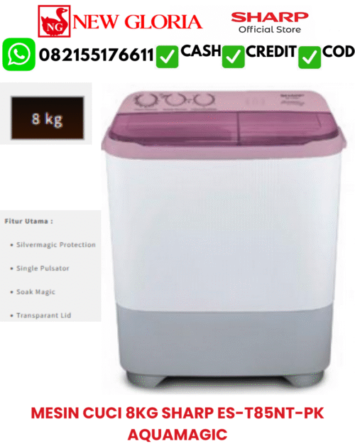 39.png MESIN CUCI 8KG SHARP ES-T85NT-PK AQUAMAGIC