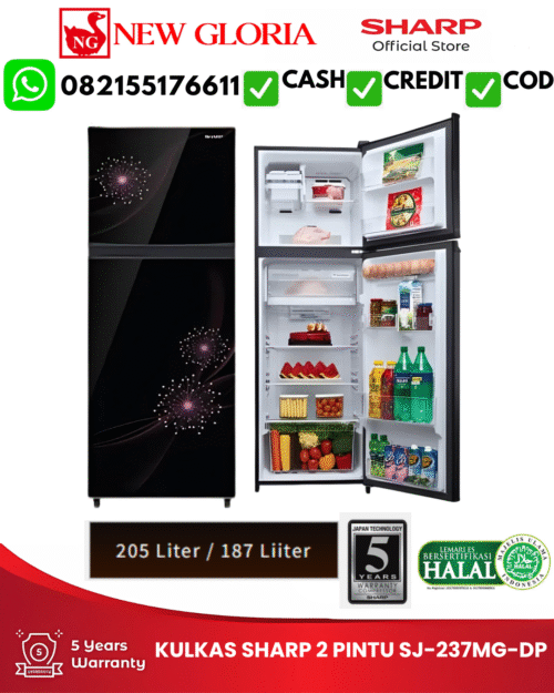 KULKAS SHARP 2 PINTU SJ-237MG-DP