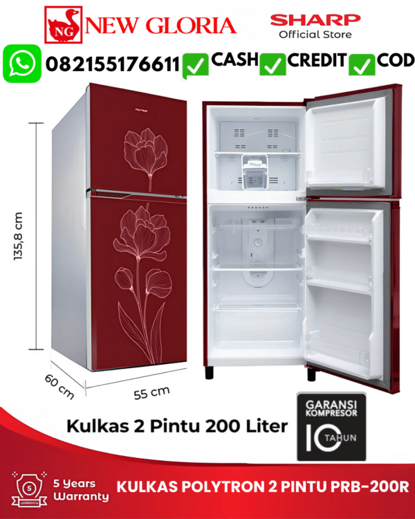 94.png KULKAS POLYTRON 2 PINTU PRB-200R