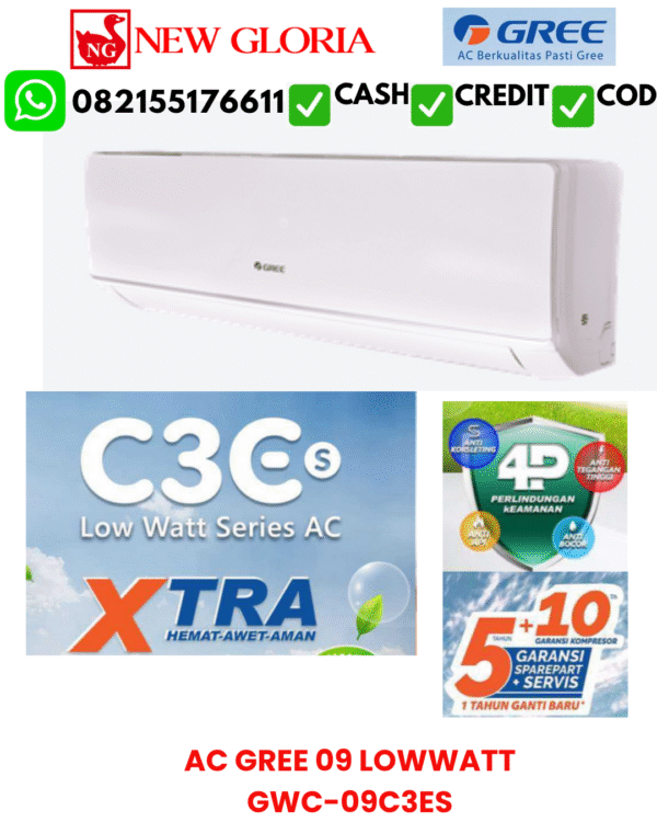 AC GREE 09 LOWWATT GWC-09C3ES 1PK