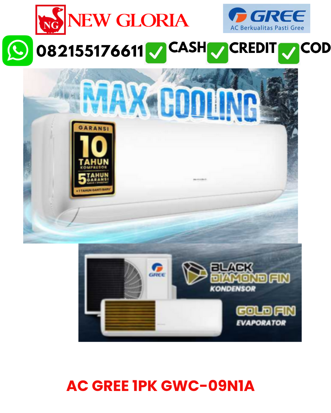 AC GREE 1PK GWC-09N1A