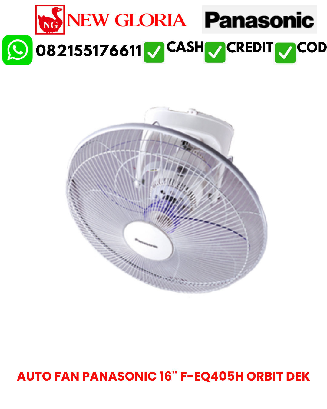 AUTO FAN PANASONIC 16” F-EQ405H ORBIT DEK