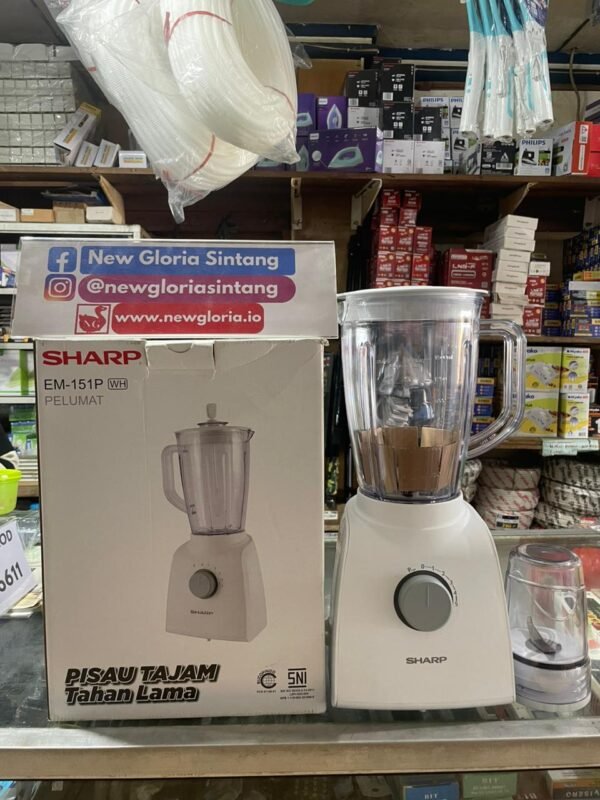 BLENDER SHARP KACA 1,5 LITER PUTIH EM-151P-WHR BLENDER SHARP KACA 1,5 LITER PUTIH EM-151P-WH