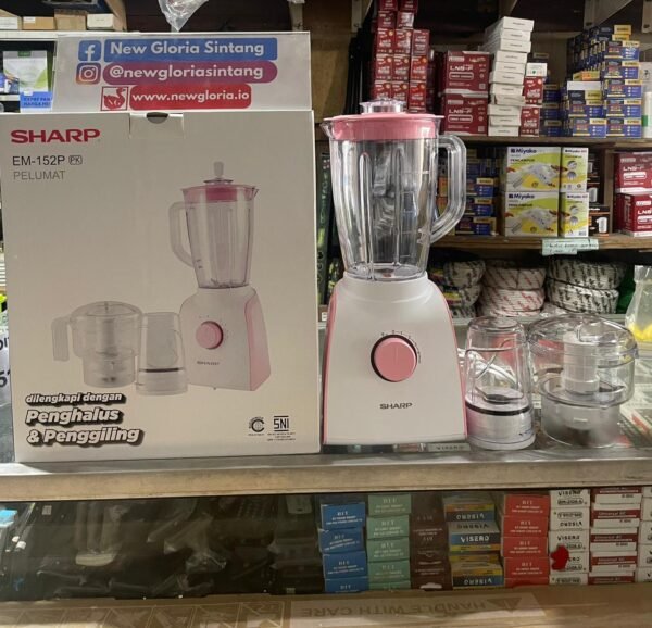 BLENDER SHARP PLASTIK 3 IN 1 1,5L EM-152P-PK