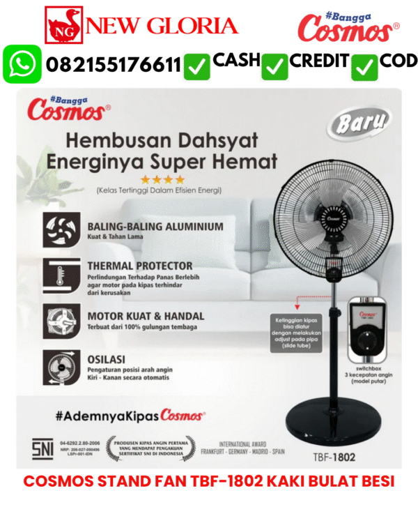 COSMOS-STAND-FAN-TBF-1802-KAKI-BULAT-BESI.png COSMOS STAND FAN TBF-1802 KAKI BULAT BESI