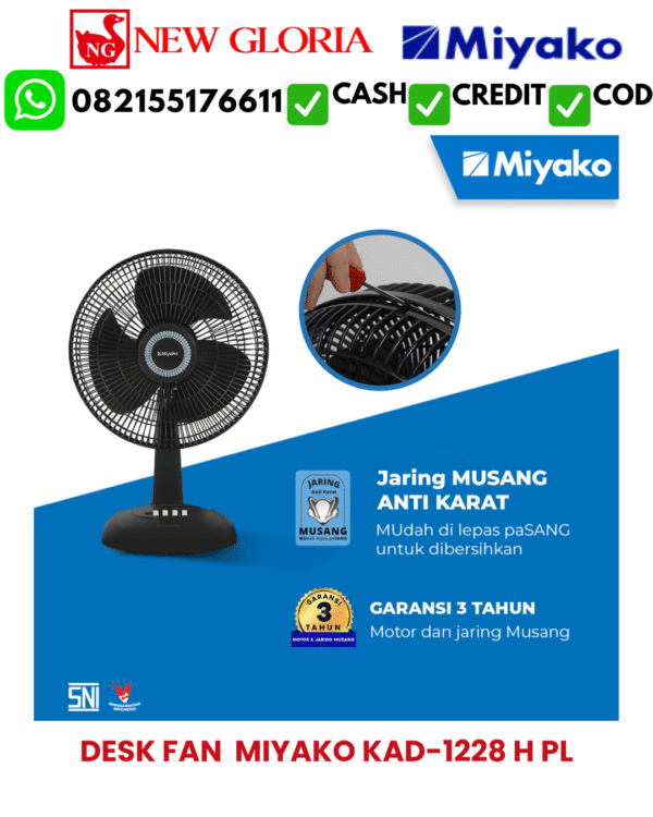 DESK FAN  MIYAKO KAD-1228 H PL