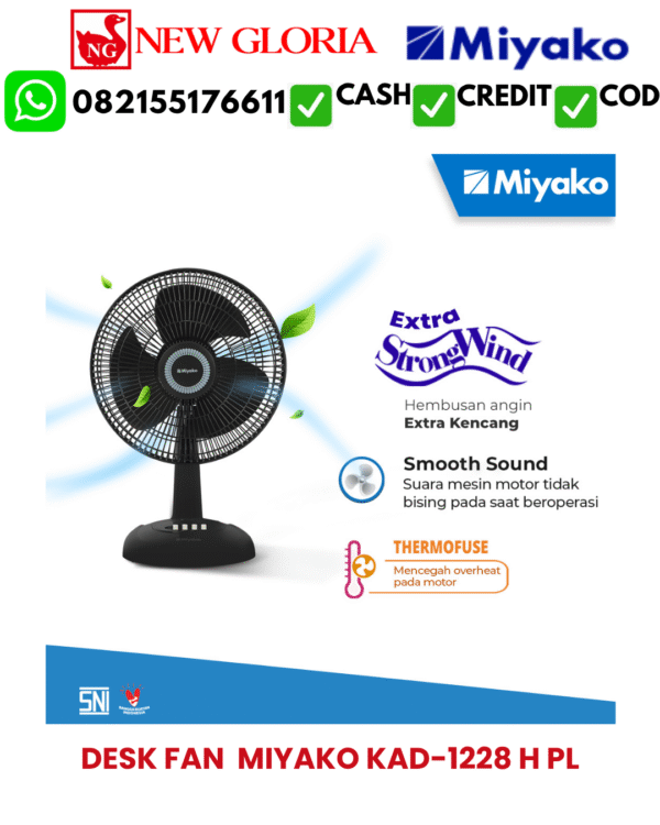 DESK FAN  MIYAKO KAD-1228 H PL