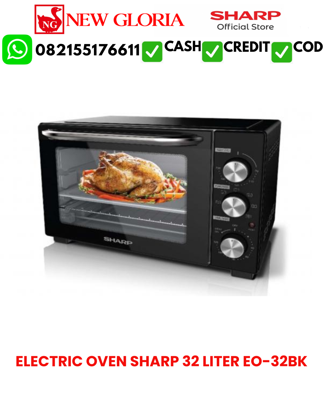 ELECTRIC OVEN SHARP 32 LITER EO-32BK