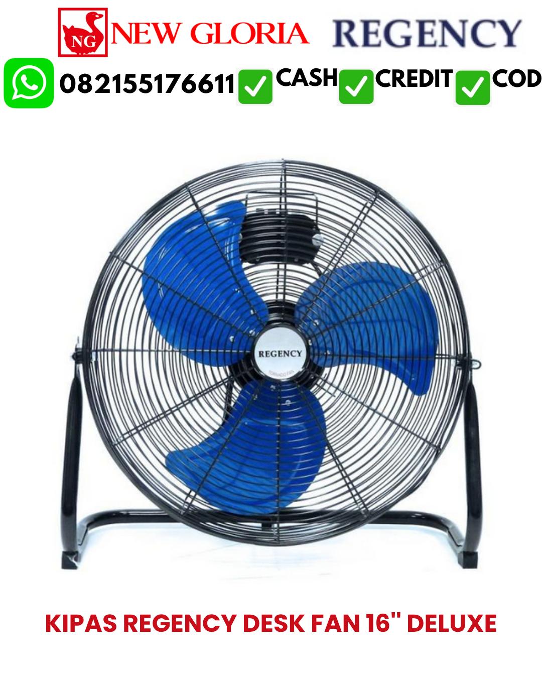 KIPAS REGENCY DESK FAN 16” DELUXE KA005