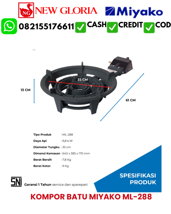 KOMPOR BATU MIYAKO ML-288