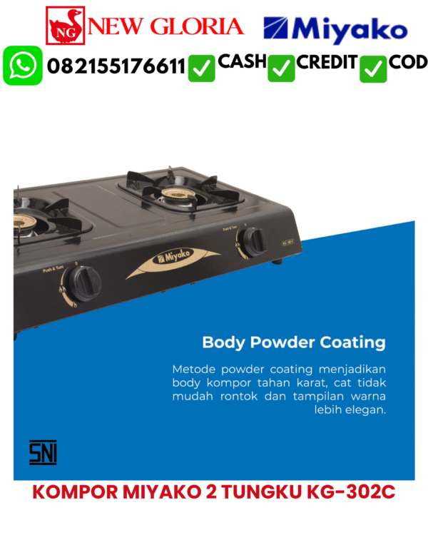 KOMPOR MIYAKO 2 TUNGKU KG-302C