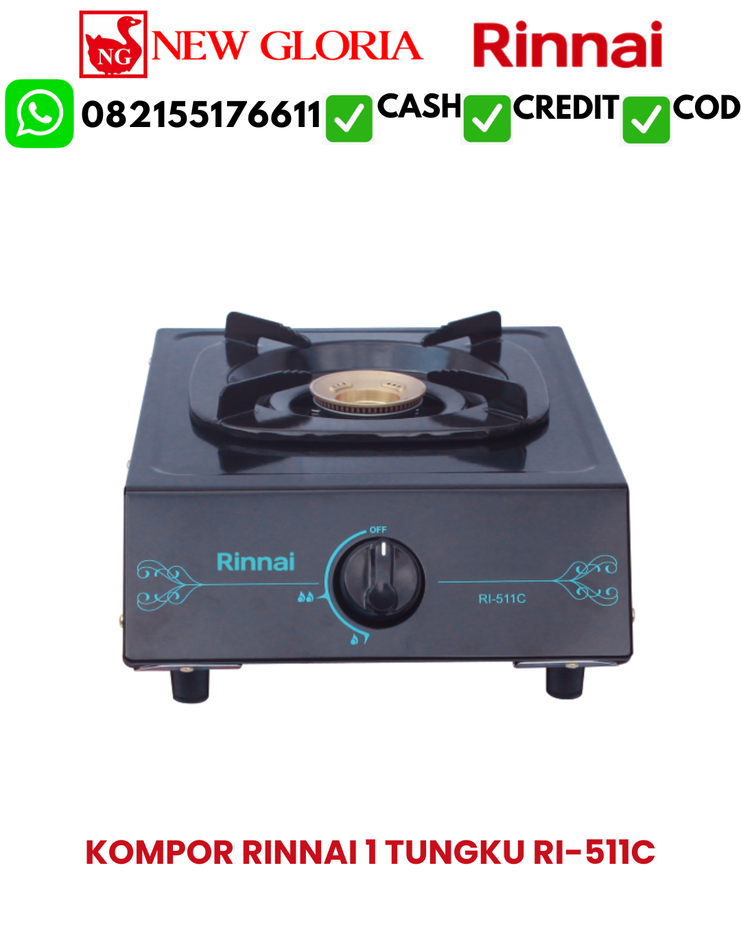 KOMPOR RINNAI 1 TUNGKU RI-511C