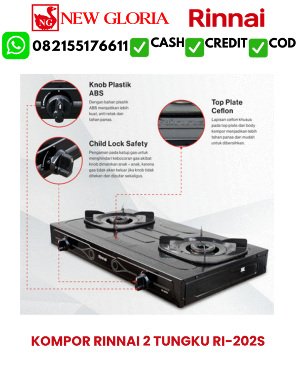 KOMPOR RINNAI 2 TUNGKU RI-202S