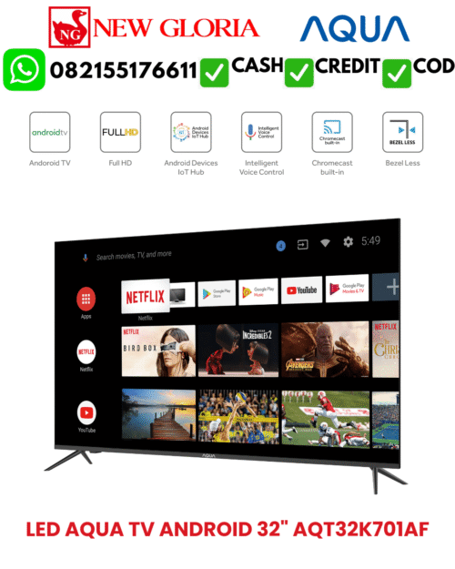 LED TV AQUA 32" ANDROID AQT32K85FFX