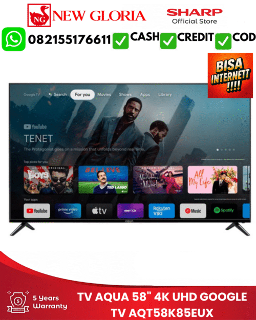 LED TV AQUA 58" 4K UHD GOOGLE TV AQT58K85EUX