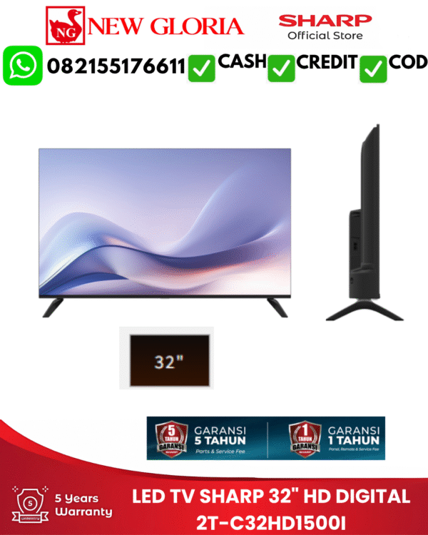 LED TV SHARP 32" HD DIGITAL 2T-C32HD1500I