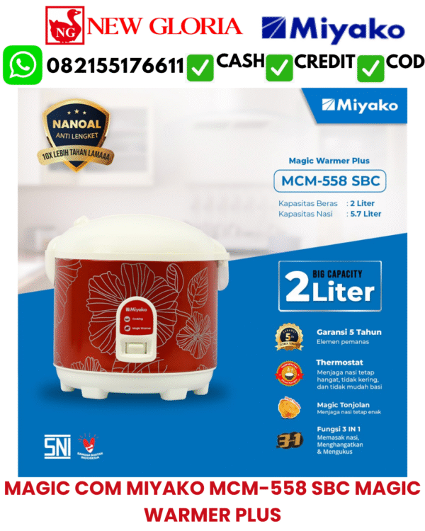 MAGIC COM MIYAKO MCM-558 SBC MAGIC WARMER PLUS