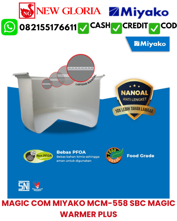 MAGIC COM MIYAKO MCM-558 SBC MAGIC WARMER PLUS
