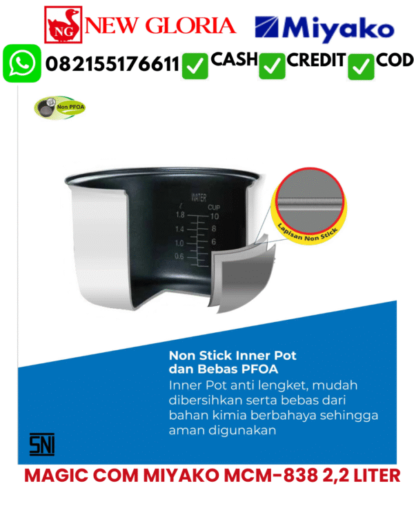 MAGIC COM MIYAKO MCM-838 2,2 LITER