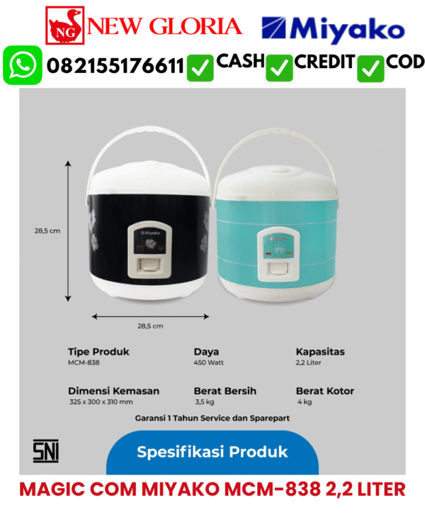 MAGIC COM MIYAKO MCM-838 2,2 LITER