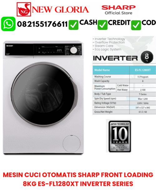 MESIN-CUCI-OTOMATIS-SHARP-FRONT-LOADING-8KG-ES-FL1280XT-INVERTER-SERIES.png MESIN CUCI OTOMATIS SHARP FRONT LOADING 8KG ES-FL1280XT INVERTER SERIES