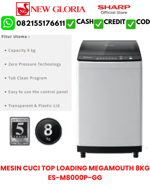 MESIN-CUCI-TOP-LOADING-MEGAMOUTH-8KG-ES-M8000P-GG.png MESIN CUCI TOP LOADING MEGAMOUTH 8KG ES-M8000P-GG