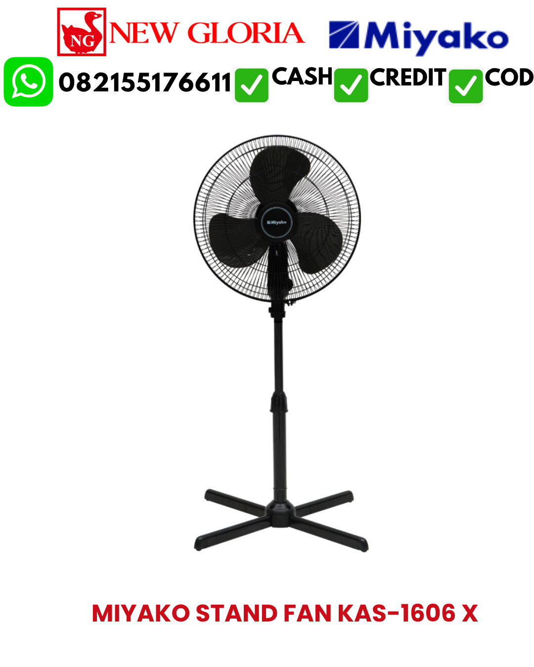 MIYAKO STAND FAN KAS-1606 X