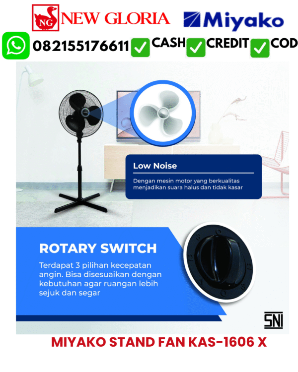 MIYAKO STAND FAN KAS-1606 X
