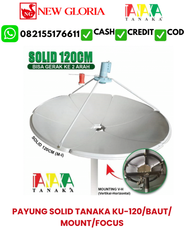 PAYUNG SOLID TANAKA KU-120/BAUT/MOUNT/FOCUS (TANPA TIANG)