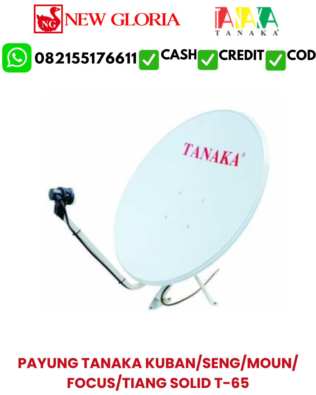 PAYUNG TANAKA KUBAN/SENG/MOUN/FOCUS/TIANG SOLID T-65