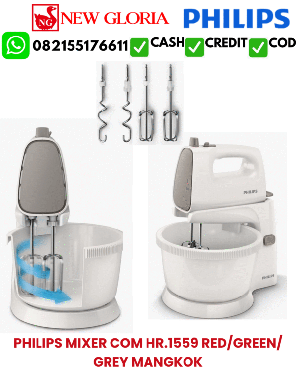 PHILIPS MIXER COM HR.1559 REDGREENGREY MANGKOK