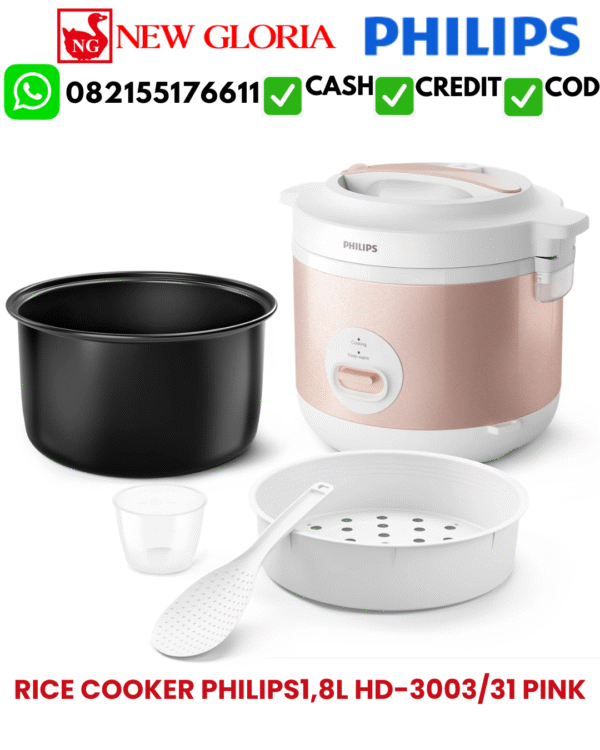 RICE COOKER PHILIPS1,8L HD-3003/31 PINK