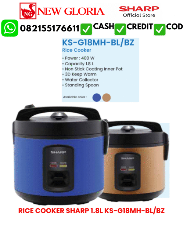 RICE COOKER SHARP 1.8L KS-G18MH-BZ