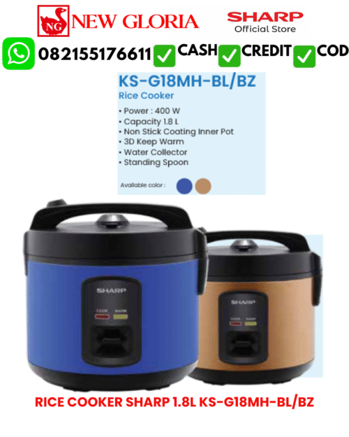 RICE-COOKER-SHARP-1.8L-KS-G18MH-BZ.png RICE COOKER SHARP 1.8L KS-G18MH-BL