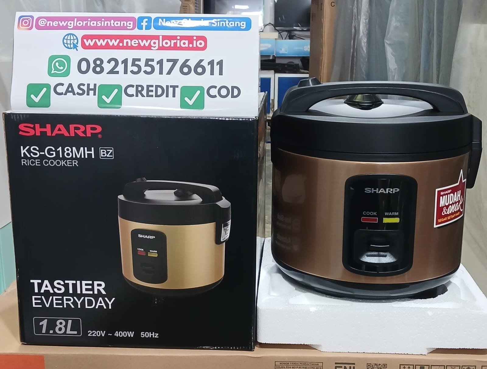 RICE COOKER SHARP 1.8L KS-G18MH-BZ