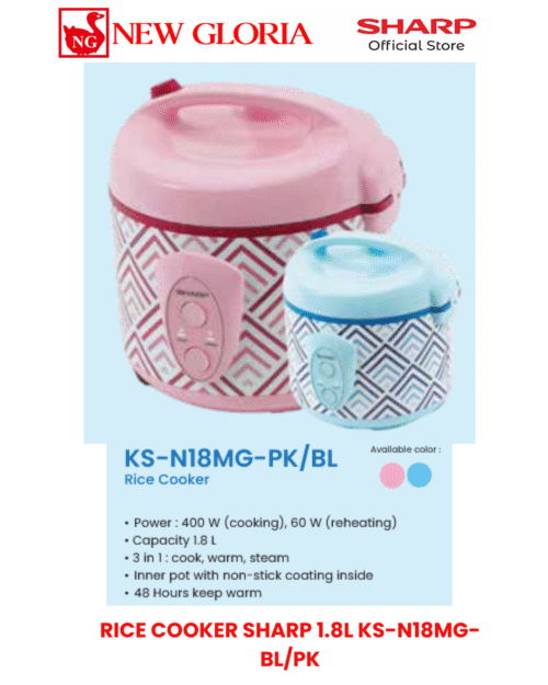 RICE COOKER SHARP 1.8L KS-N18MG-PK