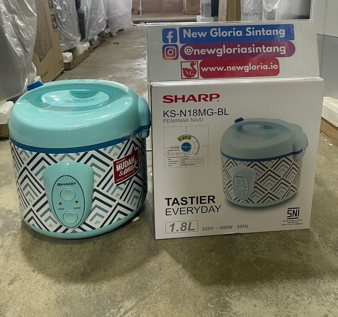 RICE COOKER SHARP 1.8L KS-N18MG-BL